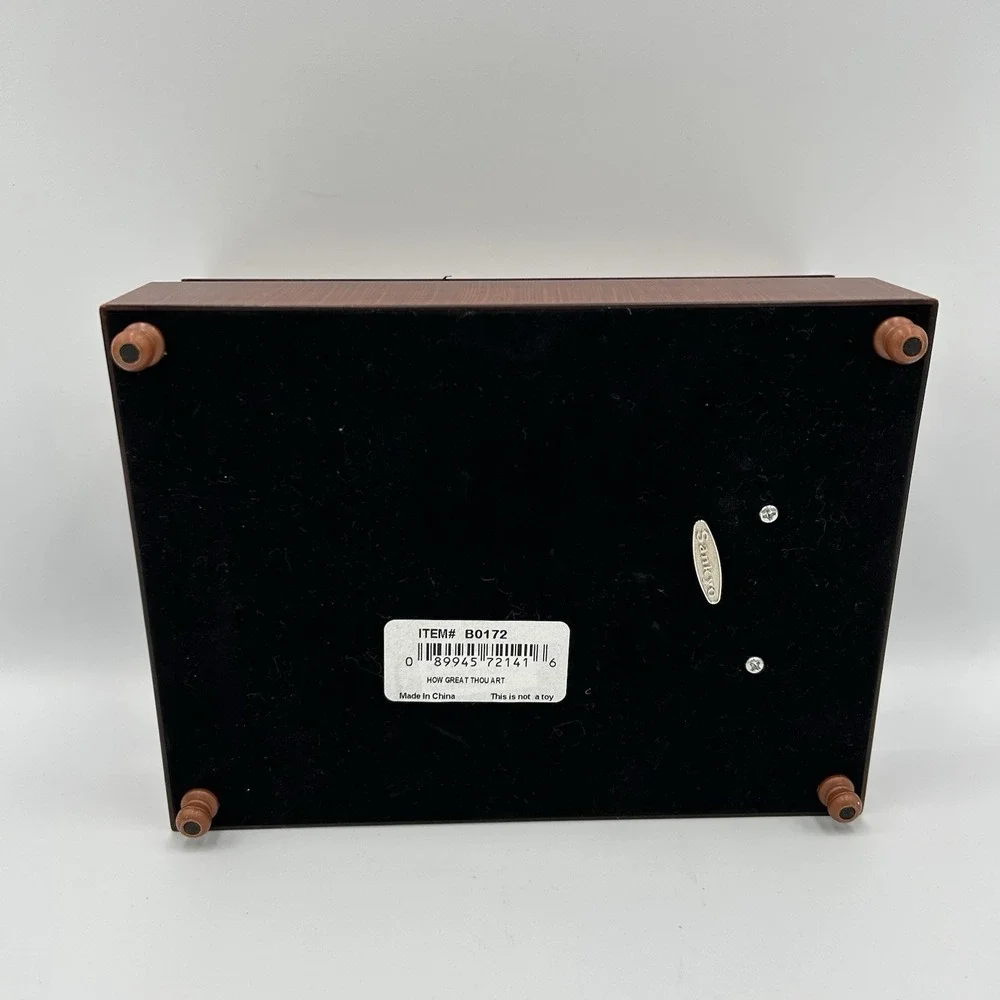 Sankyo Wooden Inspirational Music Jewelry Box‎ Religious